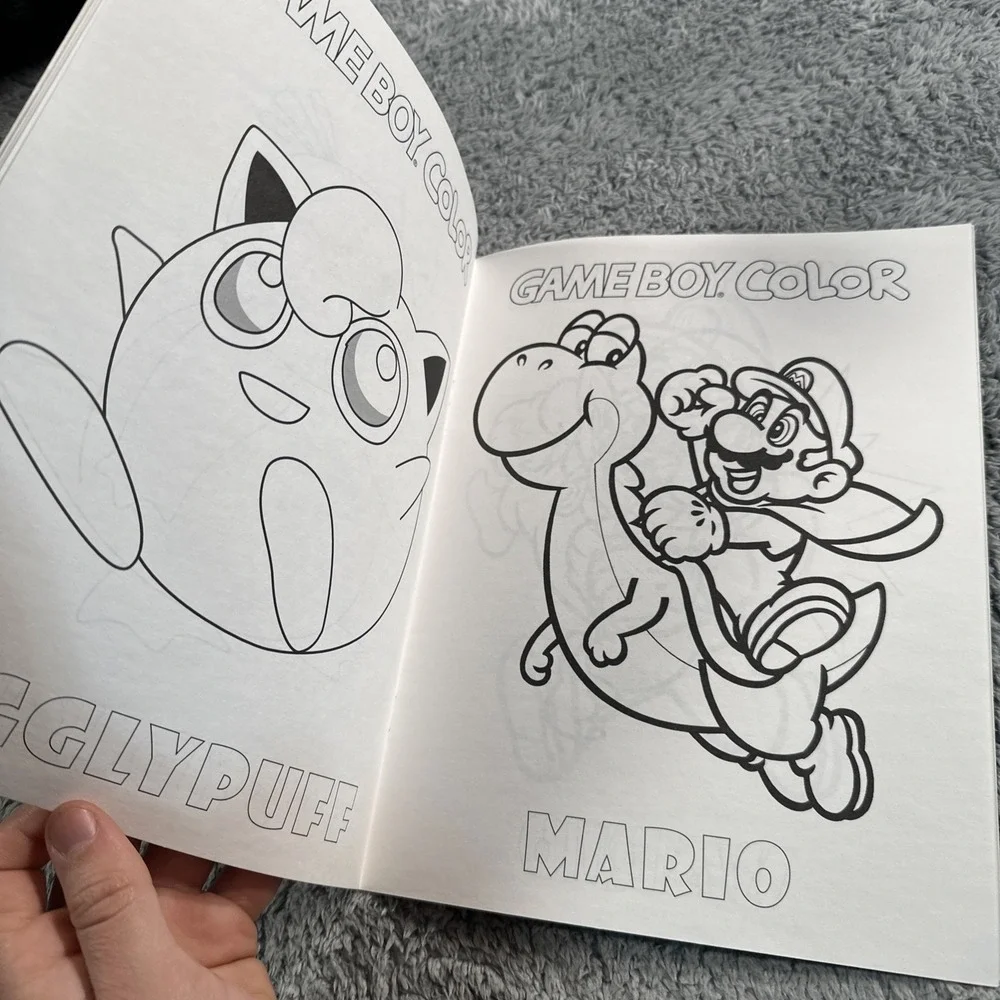 2000 Nintendo Game Boy Color-ing Book New Never Used Clean Mario Pokémon